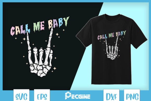 Call Me Baby Pastel Valentine Skeleton