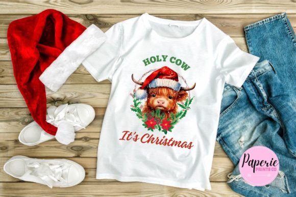 Christmas Highland Cow Png