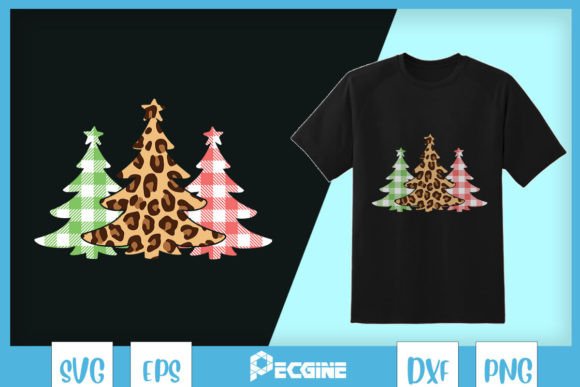 Christmas Tree Leopard and Plaid