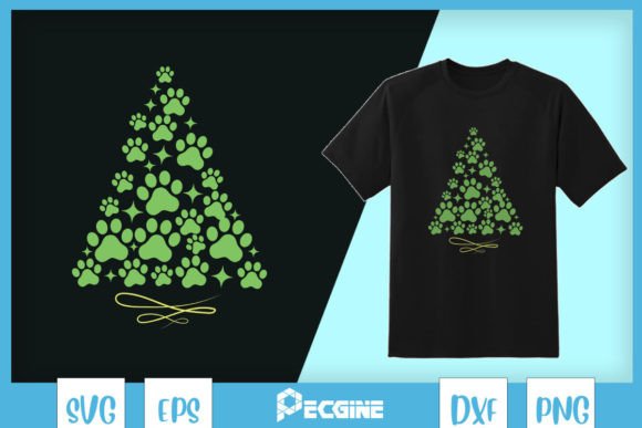 Christmas Tree of Cat Paw Dog Paw