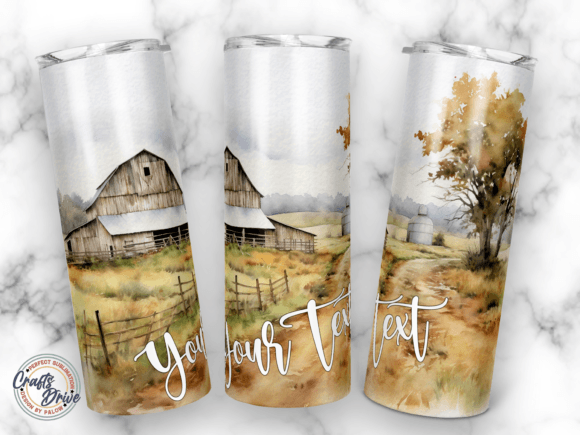 Country Side Farm Barn Tumbler 20oz