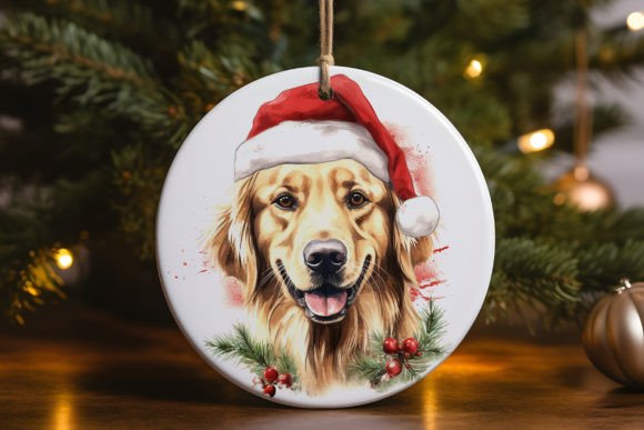Golden Retriever Christmas Ornament