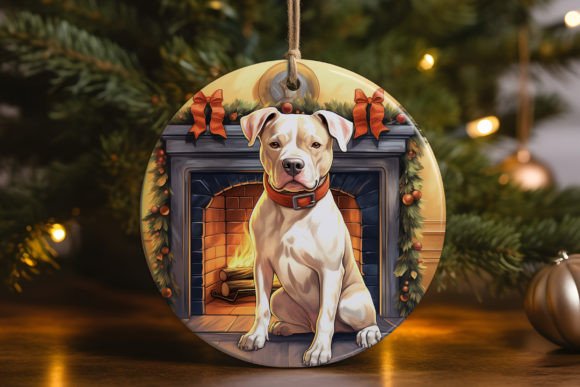 Pit Bull Christmas Ornament