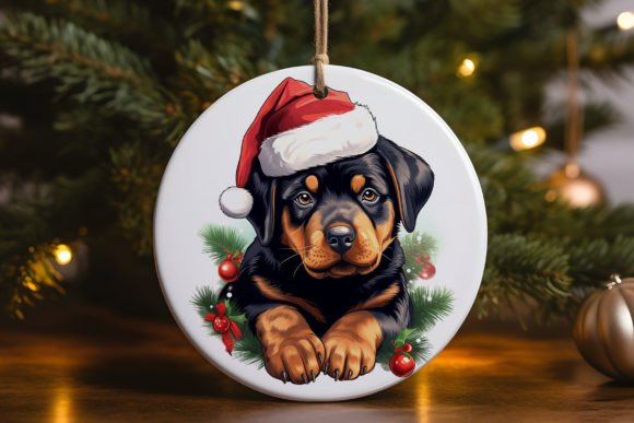 Rottweiler Dog Christmas Ornament 1