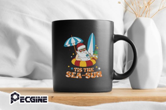 Santa Surf Coconut Float Tis the Sea Sun