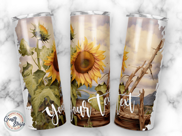 Sunflower Watercolor Tumbler 20oz