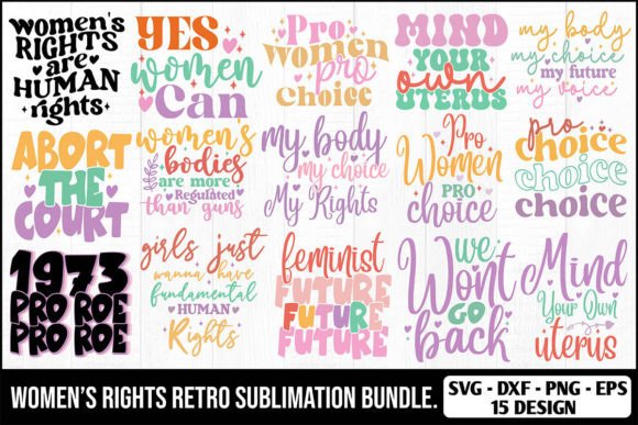 Women’s Rights Retro Sublimation Bundle